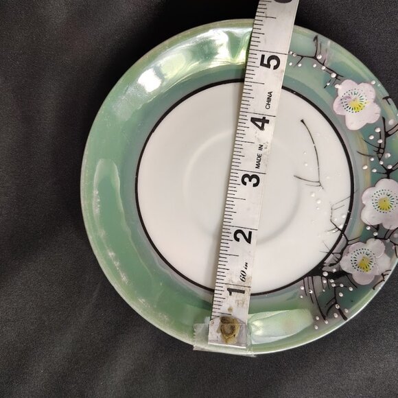 19 Vintage Japanese Cherry Blossom Tea Set Hand-Painted Porcelain Birds, Trees - Picture 3 of 11